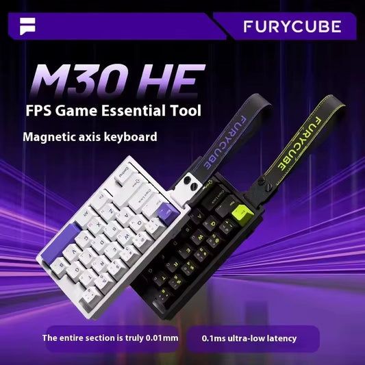 ​​M30 HE 8K Magnetic Switch Keyboard 8000Hz Polling Rate Rapid Trigger 0.125Ms Latency with Hot-Swappable PCB Aluminum Case​